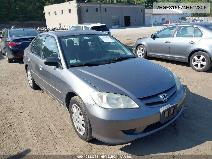 2HGES16574H612305 2004 Honda Civic Lx