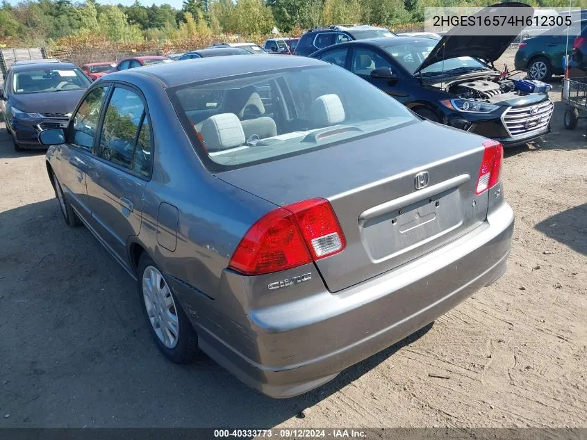 2HGES16574H612305 2004 Honda Civic Lx