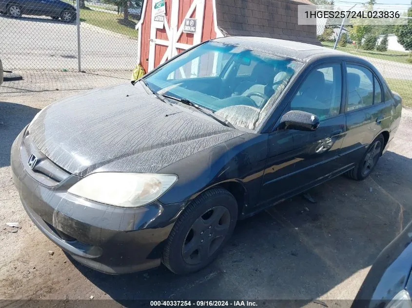 2004 Honda Civic Ex VIN: 1HGES25724L023836 Lot: 40337254