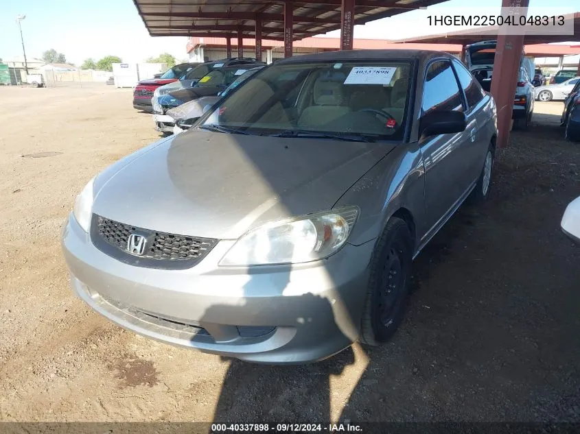 1HGEM22504L048313 2004 Honda Civic Lx