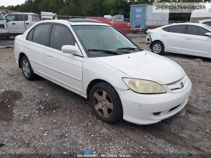 2HGES26794H545259 2004 Honda Civic Ex