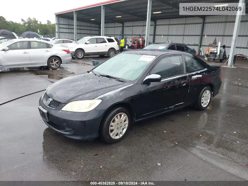 1HGEM22574L042069 2004 Honda Civic Lx