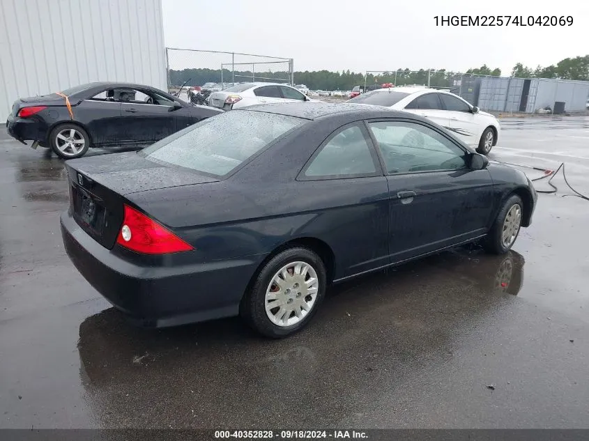 1HGEM22574L042069 2004 Honda Civic Lx