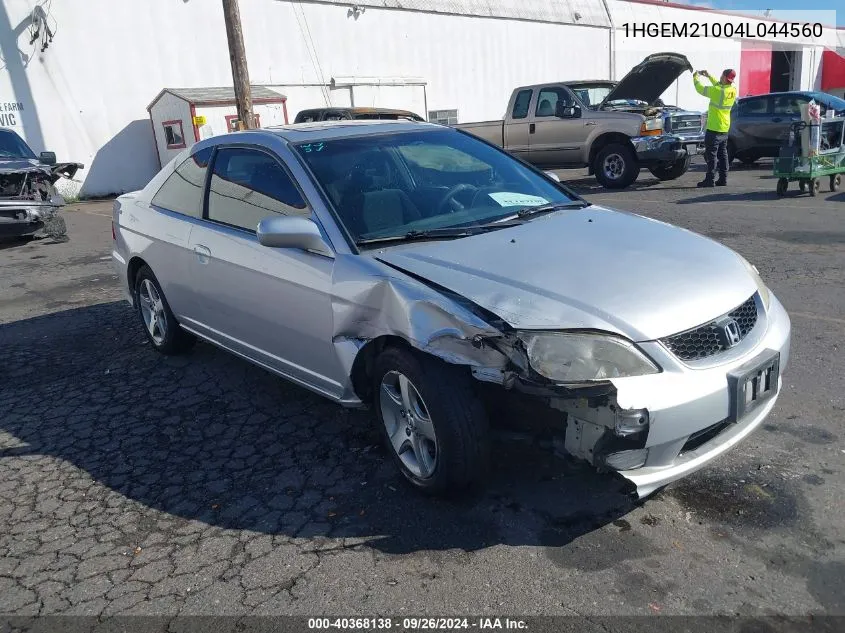 2004 Honda Civic Ex VIN: 1HGEM21004L044560 Lot: 40368138