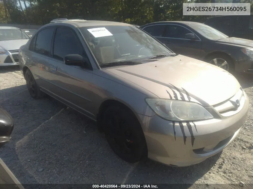 2HGES26734H560095 2004 Honda Civic Ex