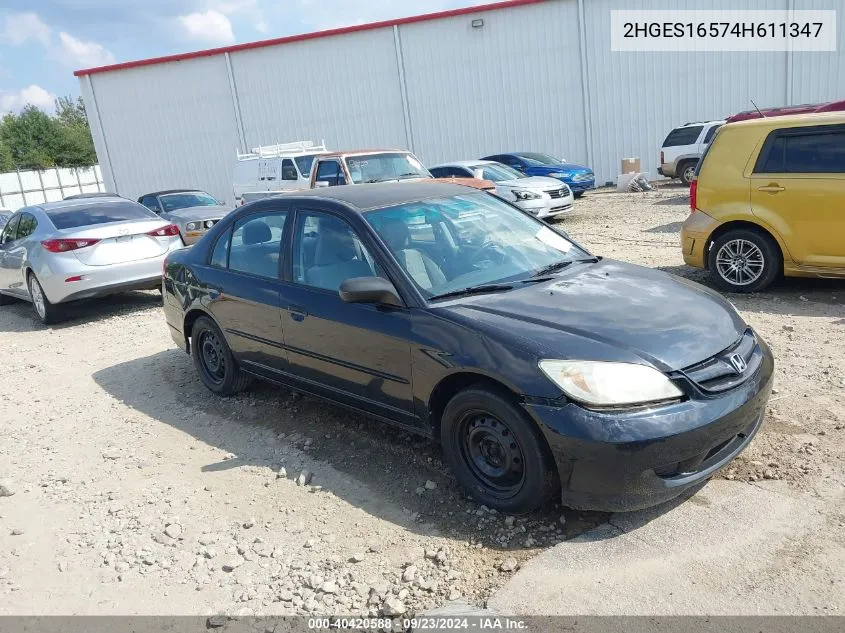 2HGES16574H611347 2004 Honda Civic Lx