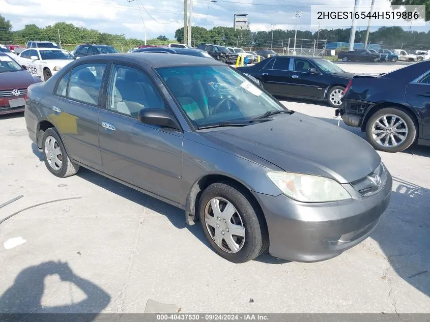 2HGES16544H519886 2004 Honda Civic Lx