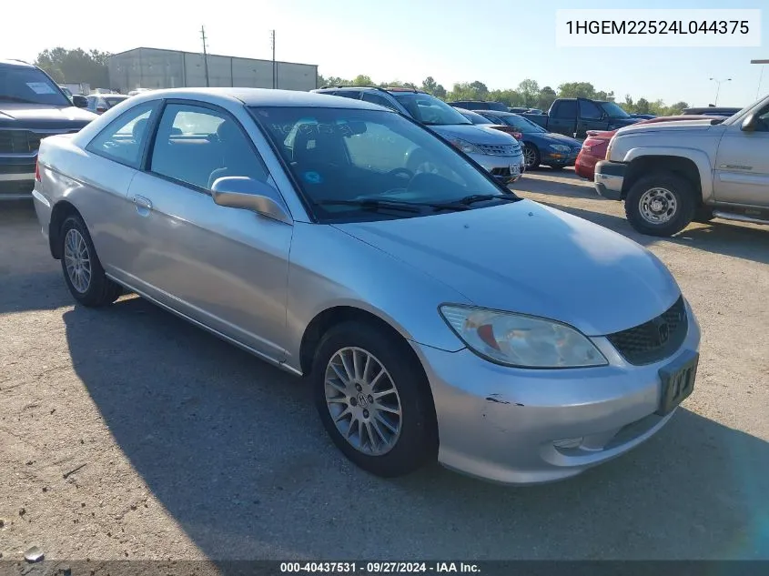 2004 Honda Civic Lx VIN: 1HGEM22524L044375 Lot: 40437531