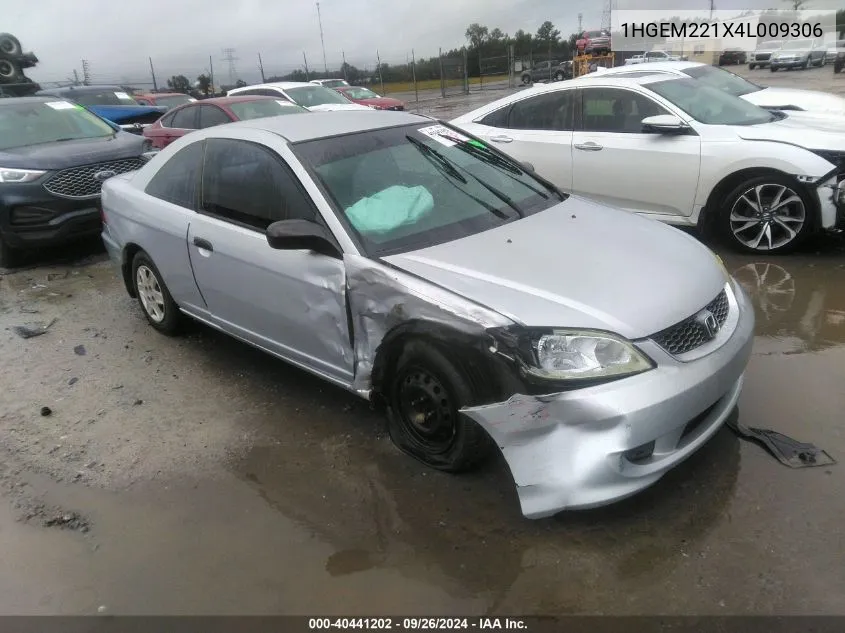 2004 Honda Civic Dx Vp VIN: 1HGEM221X4L009306 Lot: 40441202