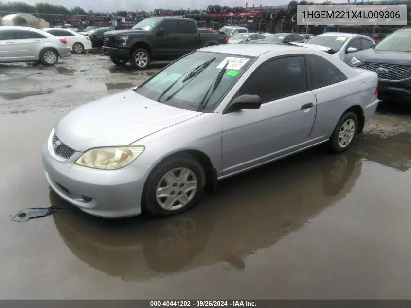 2004 Honda Civic Dx Vp VIN: 1HGEM221X4L009306 Lot: 40441202