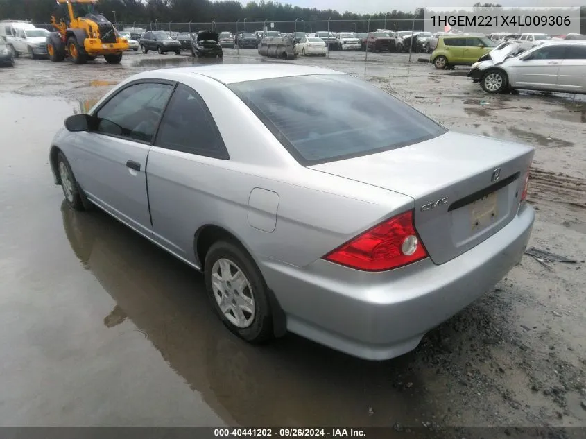 2004 Honda Civic Dx Vp VIN: 1HGEM221X4L009306 Lot: 40441202