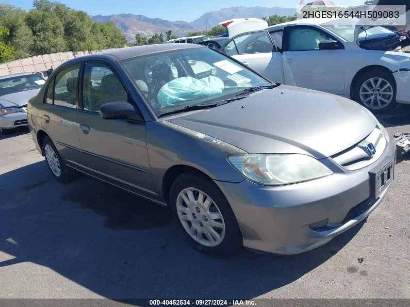 2004 Honda Civic Lx VIN: 2HGES16544H509083 Lot: 40452534