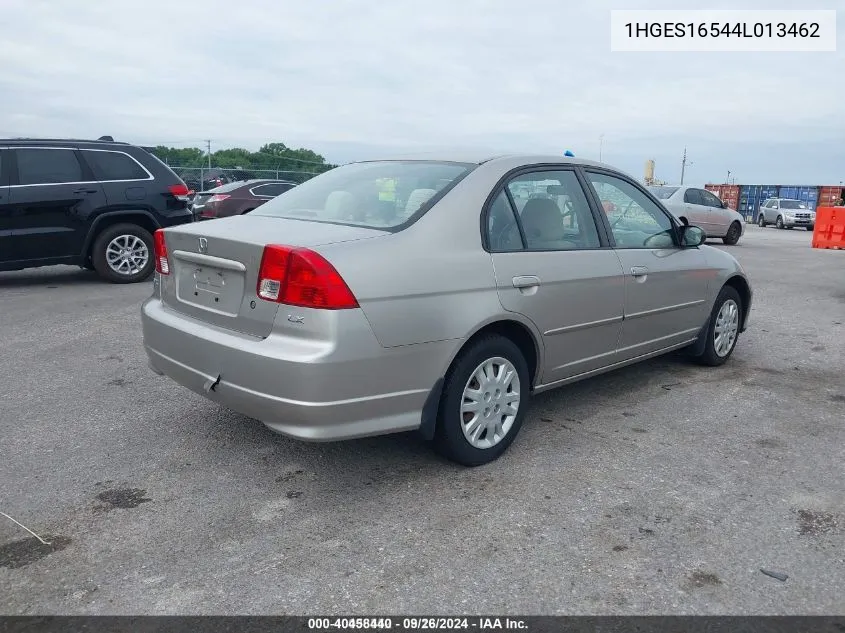 2004 Honda Civic Lx VIN: 1HGES16544L013462 Lot: 40458440