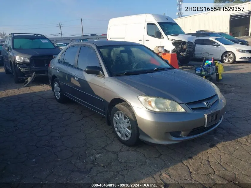 2004 Honda Civic Lx VIN: 2HGES16554H529357 Lot: 40464815