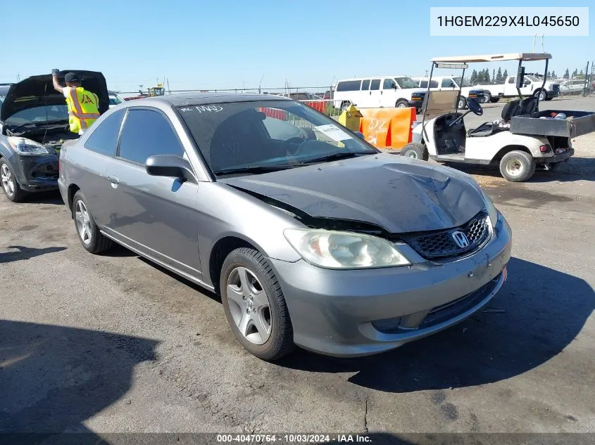 2004 Honda Civic Ex VIN: 1HGEM229X4L045650 Lot: 40470764