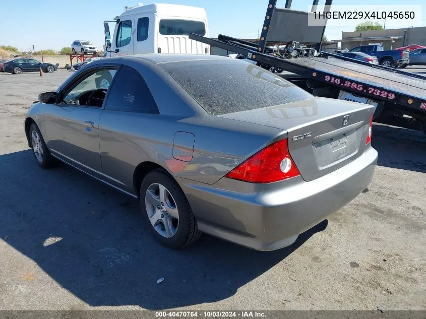 2004 Honda Civic Ex VIN: 1HGEM229X4L045650 Lot: 40470764