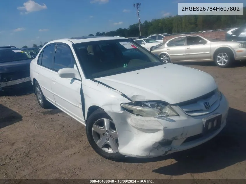 2HGES26784H607802 2004 Honda Civic Ex