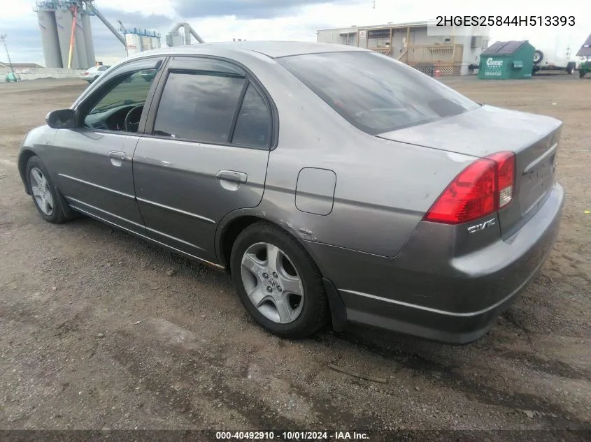 2004 Honda Civic Ex VIN: 2HGES25844H513393 Lot: 40492910