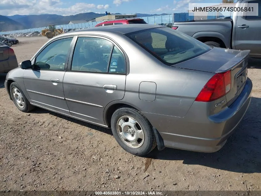 JHMES96674S006841 2004 Honda Civic Hybrid