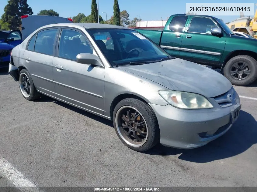 2HGES16524H610445 2004 Honda Civic Lx