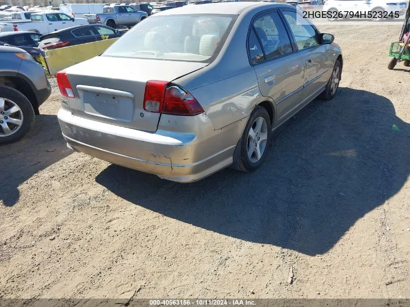 2004 Honda Civic Ex VIN: 2HGES26794H523245 Lot: 40563156