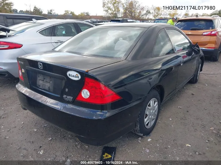 1HGEM21174L017980 2004 Honda Civic Vp