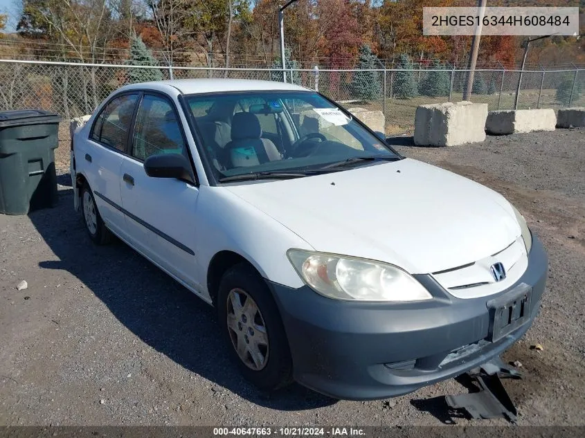 2HGES16344H608484 2004 Honda Civic Vp