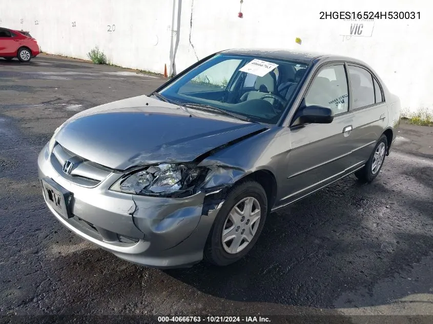 2HGES16524H530031 2004 Honda Civic Lx