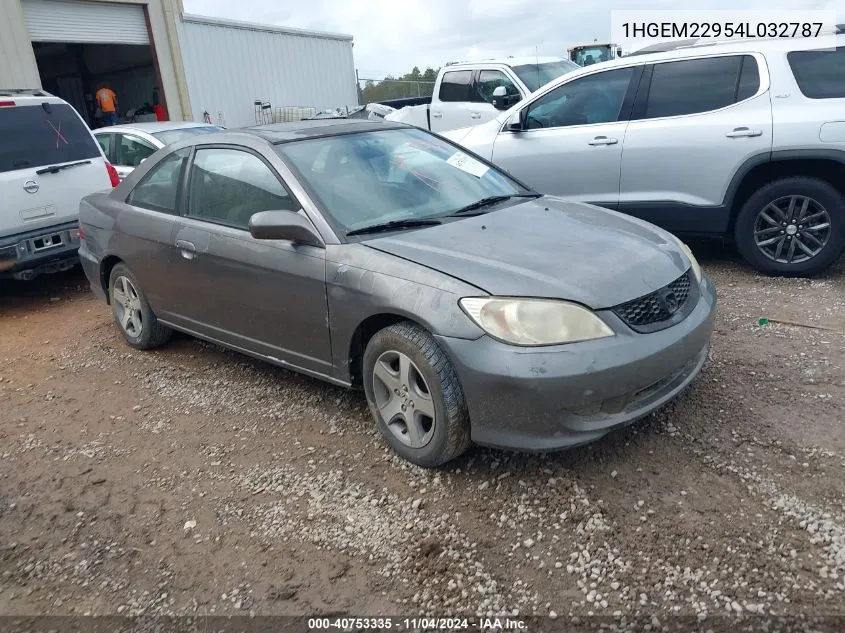 2004 Honda Civic Ex VIN: 1HGEM22954L032787 Lot: 40753335