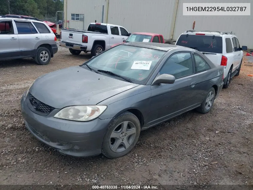 2004 Honda Civic Ex VIN: 1HGEM22954L032787 Lot: 40753335