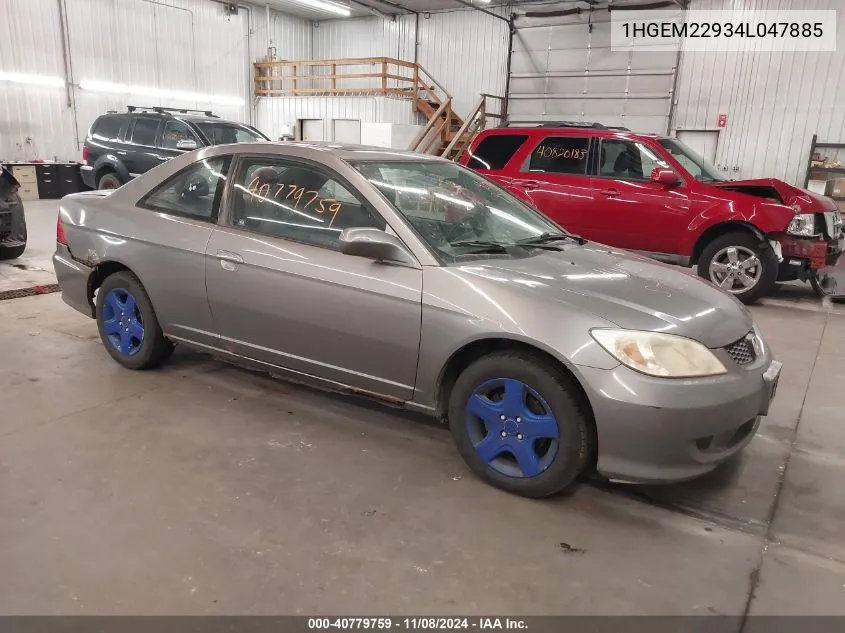 2004 Honda Civic Ex VIN: 1HGEM22934L047885 Lot: 40779759