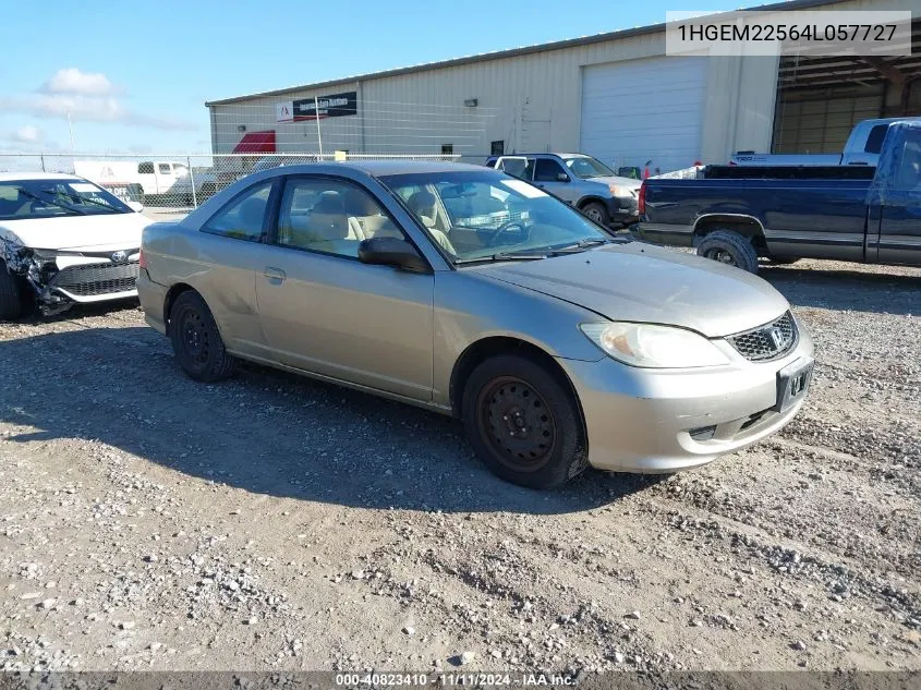 2004 Honda Civic Lx VIN: 1HGEM22564L057727 Lot: 40823410