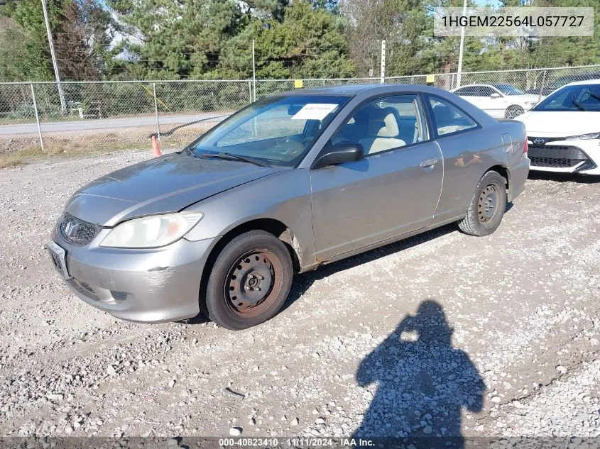 2004 Honda Civic Lx VIN: 1HGEM22564L057727 Lot: 40823410