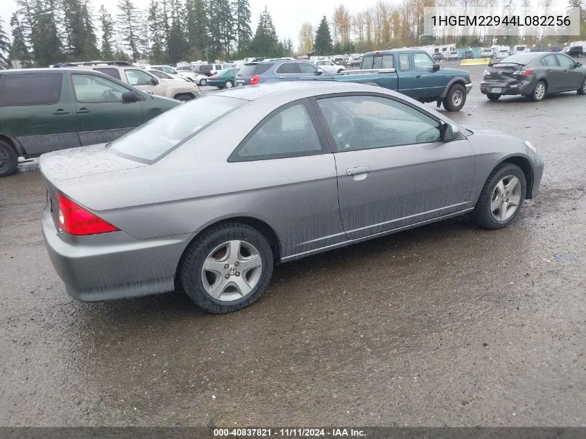 2004 Honda Civic Ex VIN: 1HGEM22944L082256 Lot: 40837821