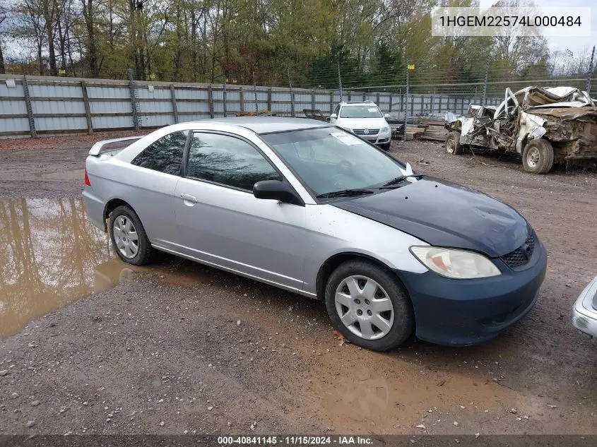 1HGEM22574L000484 2004 Honda Civic Lx