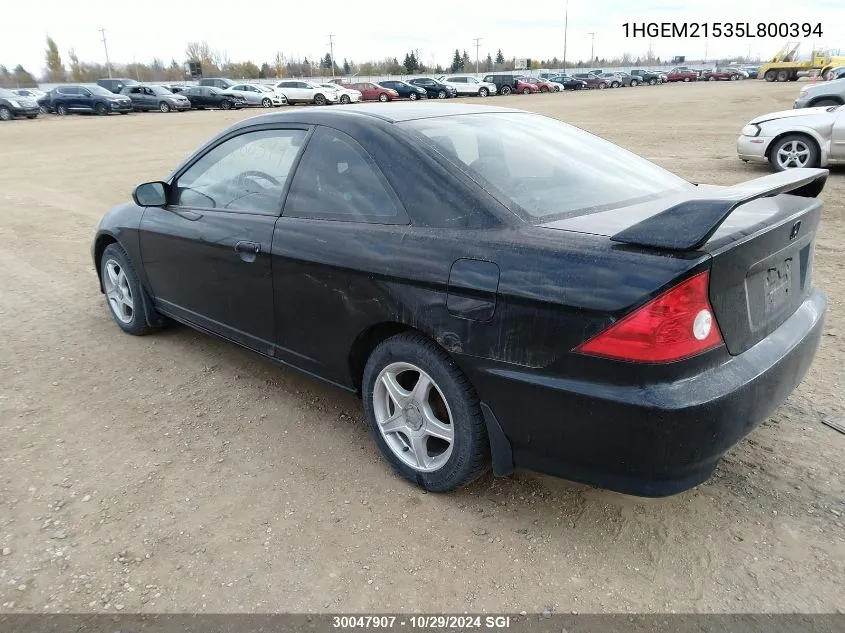 1HGEM21535L800394 2005 Honda Civic Lx