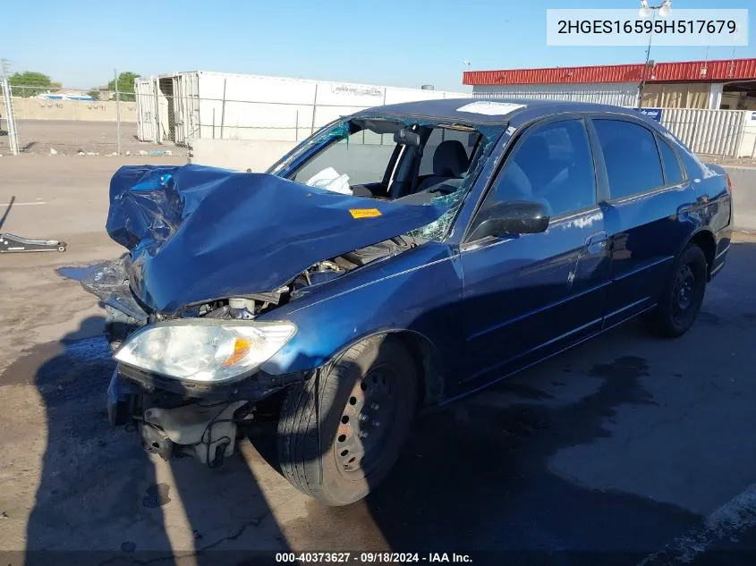 2HGES16595H517679 2005 Honda Civic Lx