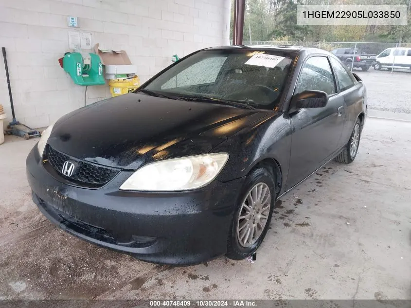 1HGEM22905L033850 2005 Honda Civic Ex