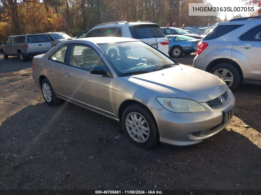 1HGEM21635L007055 2005 Honda Civic Lx