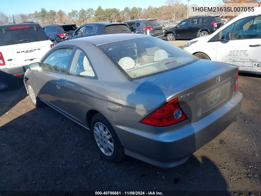 1HGEM21635L007055 2005 Honda Civic Lx