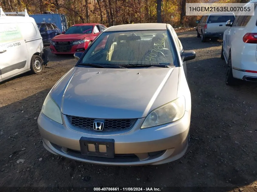 1HGEM21635L007055 2005 Honda Civic Lx