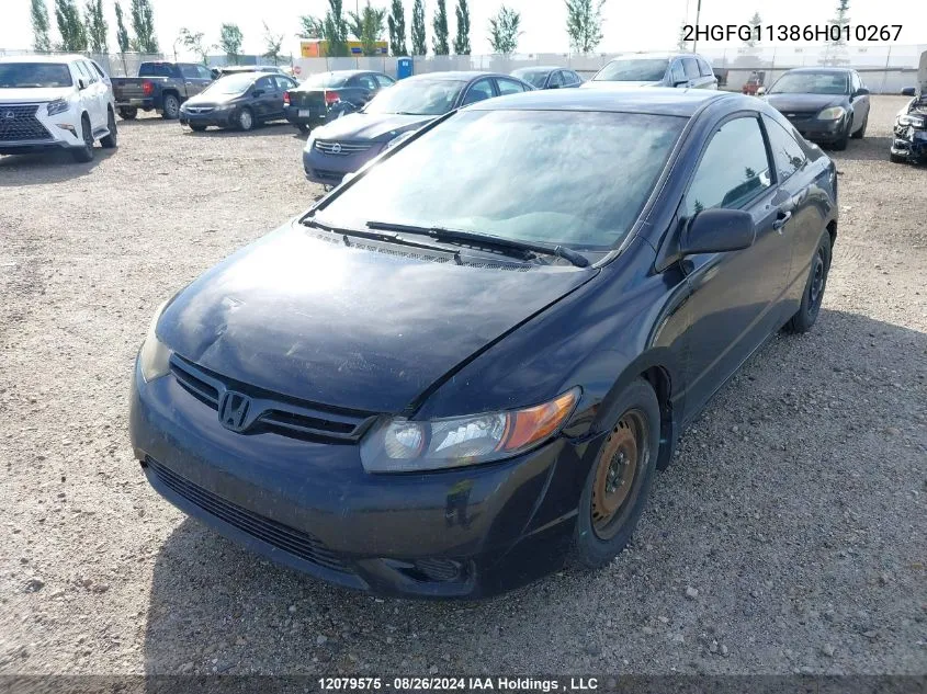 2006 Honda Civic Cpe VIN: 2HGFG11386H010267 Lot: 12079575