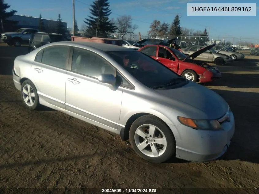 2006 Honda Civic Lx VIN: 1HGFA16446L809162 Lot: 30045609