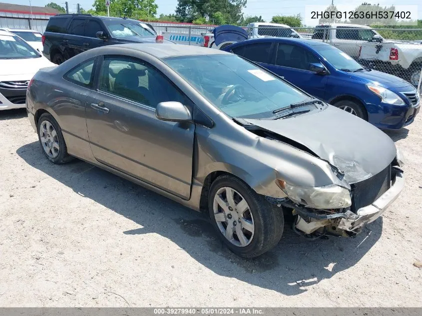 2006 Honda Civic Lx VIN: 2HGFG12636H537402 Lot: 39279940