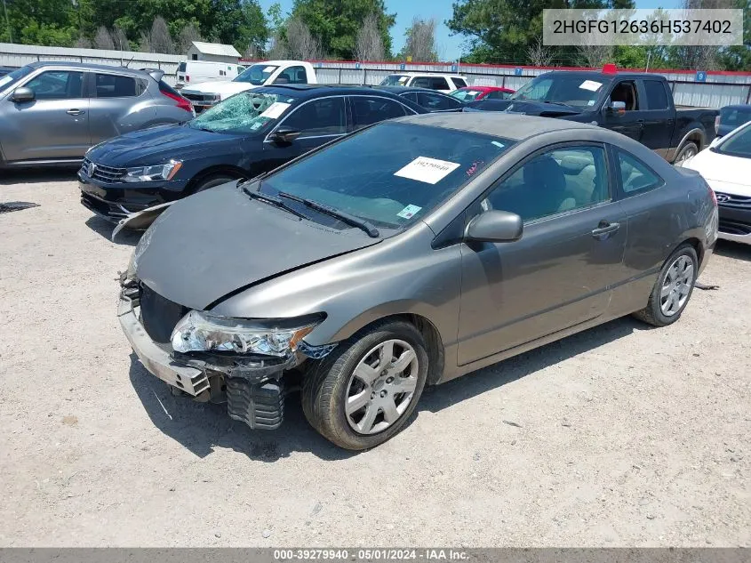 2006 Honda Civic Lx VIN: 2HGFG12636H537402 Lot: 39279940