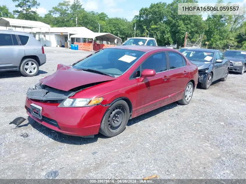 2006 Honda Civic Lx VIN: 1HGFA16506L059557 Lot: 39579616