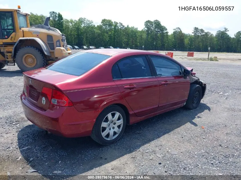 2006 Honda Civic Lx VIN: 1HGFA16506L059557 Lot: 39579616