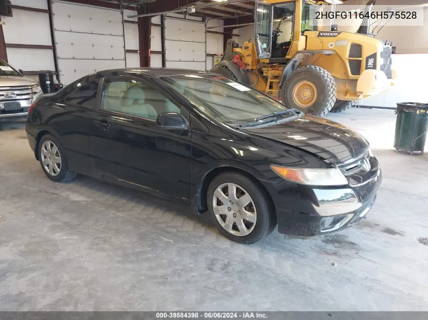 2006 Honda Civic Lx VIN: 2HGFG11646H575528 Lot: 39584398