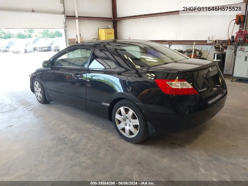 2006 Honda Civic Lx VIN: 2HGFG11646H575528 Lot: 39584398