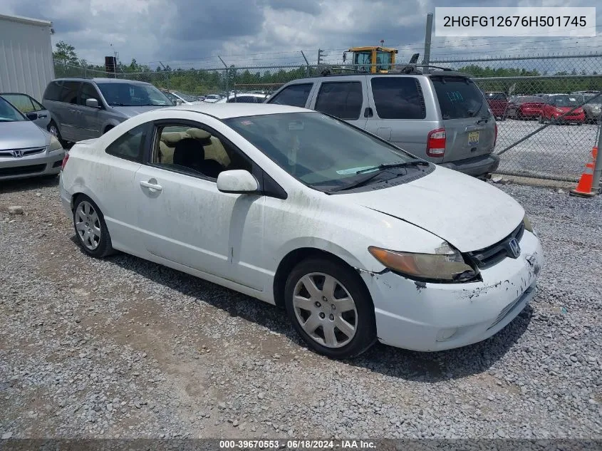 2006 Honda Civic Lx VIN: 2HGFG12676H501745 Lot: 39670553